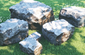 Freebie Photoscanned 3D Rock - 3d model