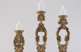 Candlesticks and candles (podsvechniki so svechami)