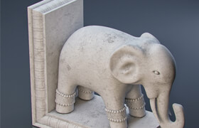 Elephant bookend