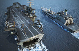 USS Nimitz Aircraft Carrier & USNS Patuxent