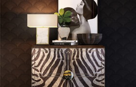 Horchow Vanna Zebra Cabinet