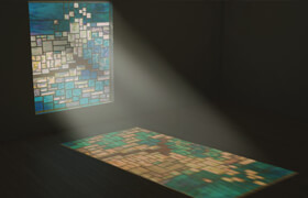 3ds max & psd (glass window with sun ray effect )