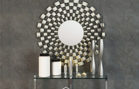 Dome Deco set decor, vases and console with mirror