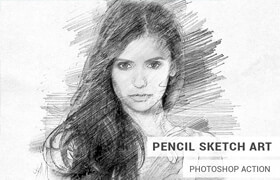 SlideSalad Pencil Sketch Art PS Action