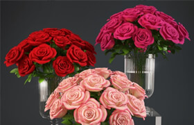 Bouquet of roses in a vase Ralph Lauren
