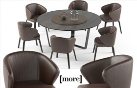 Mudi armchair and Pero round table set