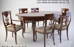 table chairs Stella Del Mobile