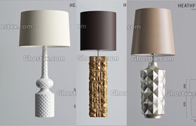 Heathfield & Co 3 table lamps 3d models