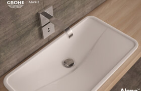 Washbasin Alape UB.TA700. Mixer - Grohe Allure E