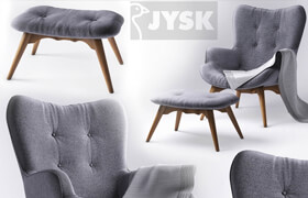 Armchair with pouf - jysk EJERSLEV