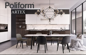 Kitchen Poliform Varenna Artex 3 (vray GGX, corona PBR)