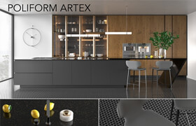 Kitchen Poliform Varenna Artex (vray GGX, corona PBR)