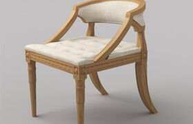 Swedish Demi Lune Upholstered Chair
