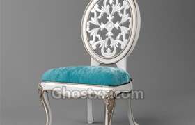 欧式软垫椅子模型