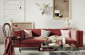 SANDRO Nico Sofa Claret set