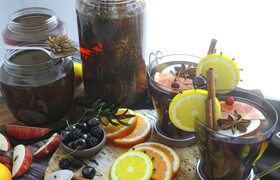 Mulled wine with honey