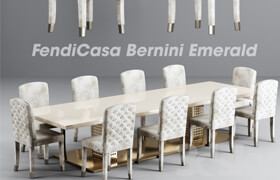 FendiCasa Bernini Emerald - Alba Chair