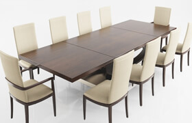 DINING TABLE 6 IN DARK WOOD