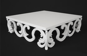 Coffee table Christopher Guy ACANTHUS 2014 76-0190 White Lacquer