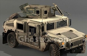 HMMWV M1151 Armored Vehicle - 3d model