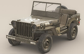 Turbosquid - US Army Willys Jeep - B - 3d model
