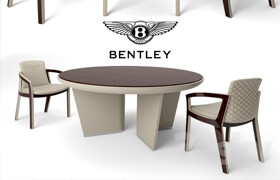 Table and chairs Bentley Home, Belgravia Chair, Madeley Table