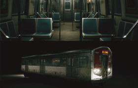 Cubebrush - City Subway Train - (UE4)