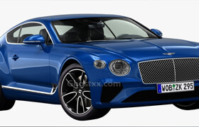 Turbosquid - Bentley  Continental GT 2018 3D Model