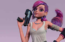 Artstation - Mad Ping Girl 3D Model