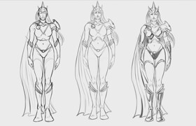 How to Draw Superheroes - Female Proportions + Suit Design Step by Step with Robert Marzullo