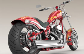 TurboSquid - Big Dog K9 Chopper Motorcycle - 802149