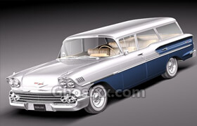 TurboSquid - Chevrolet Nomad 1958 - 625698