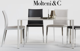 Molteni Dart Chair and Lessless Table