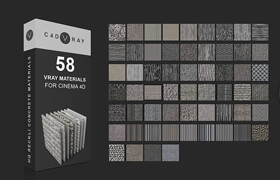 C4DVRAY - 58 Vrayforc4d Reckli Concrete Material Library