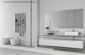 Cubebrush - bathroom furniture set arcom moov v2