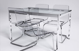 Ikea Glivarp Table and Tobias chairs