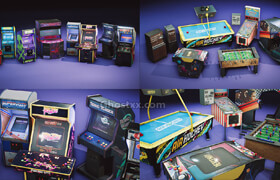 Cubebrush - Arcade Machines Props COMBO PACK [UE4+Raw]