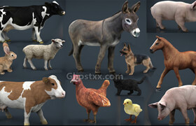 Cubebrush - Farm Animals Collection Pack - 3dmodel