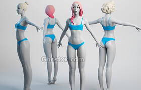 Cubebrush - Female Basemesh 03 - 3dmodel