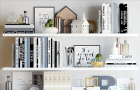 Black and white decor set