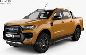 Hum3D - Ford Ranger Double Cab Wildtrak 2016 - 3dmodel