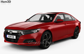 Hum3D - Honda Accord Sport US-spec sedan 2018 - 3dmodel