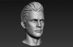 Cubebrush - 3d print ready male head v1