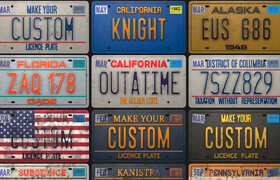 Cubebrush - Licence Plate Substance Material  ​