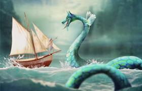 Tara Lesher - Compositing Tutorials - Sea Monster