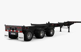 Hum3D - Pratt GN2040EZ Container Chassis 40ft Semi Trailer 2018