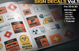 Artstation - Sign Decals Vol.1