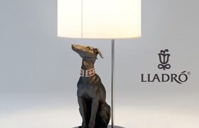 LLADRO ATTENSIVE GREYHOUND