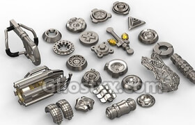 Cgtrader - Pack of tech details 3D model