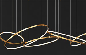 Gold Ring Chandelier 3